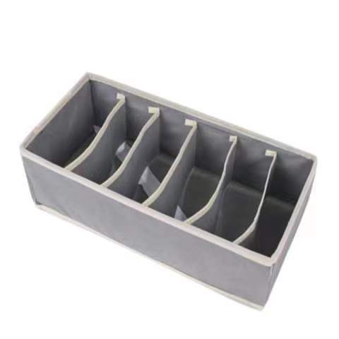 Non Woven Foldable Closet Organizer Box For Recycle Non Woven Underwear Bra Socks Storage Drawer With Divider