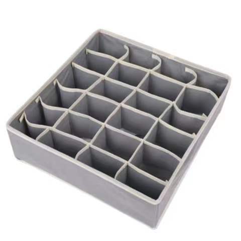 Non Woven Foldable Closet Organizer Box For Recycle Non Woven Underwear Bra Socks Storage Drawer With Divider