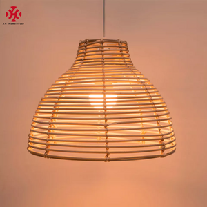 XH Minimalism Nordic Home Decor Natural Rattan Wicker Bohemia Decoration lighting Pendant Lampshade Handmade Woven Lamp cover