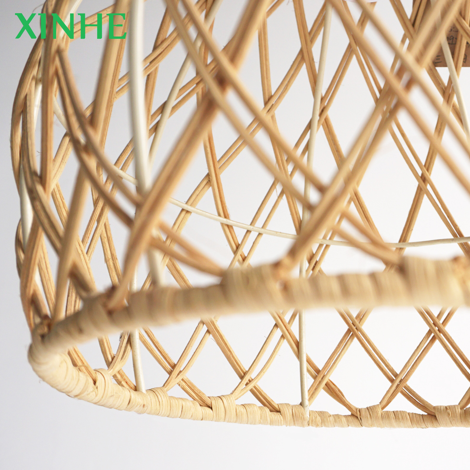 XH Hot Sell Rattan Wicker E27 Ceiling Lampshade hanging lighting lamp cover pendent light