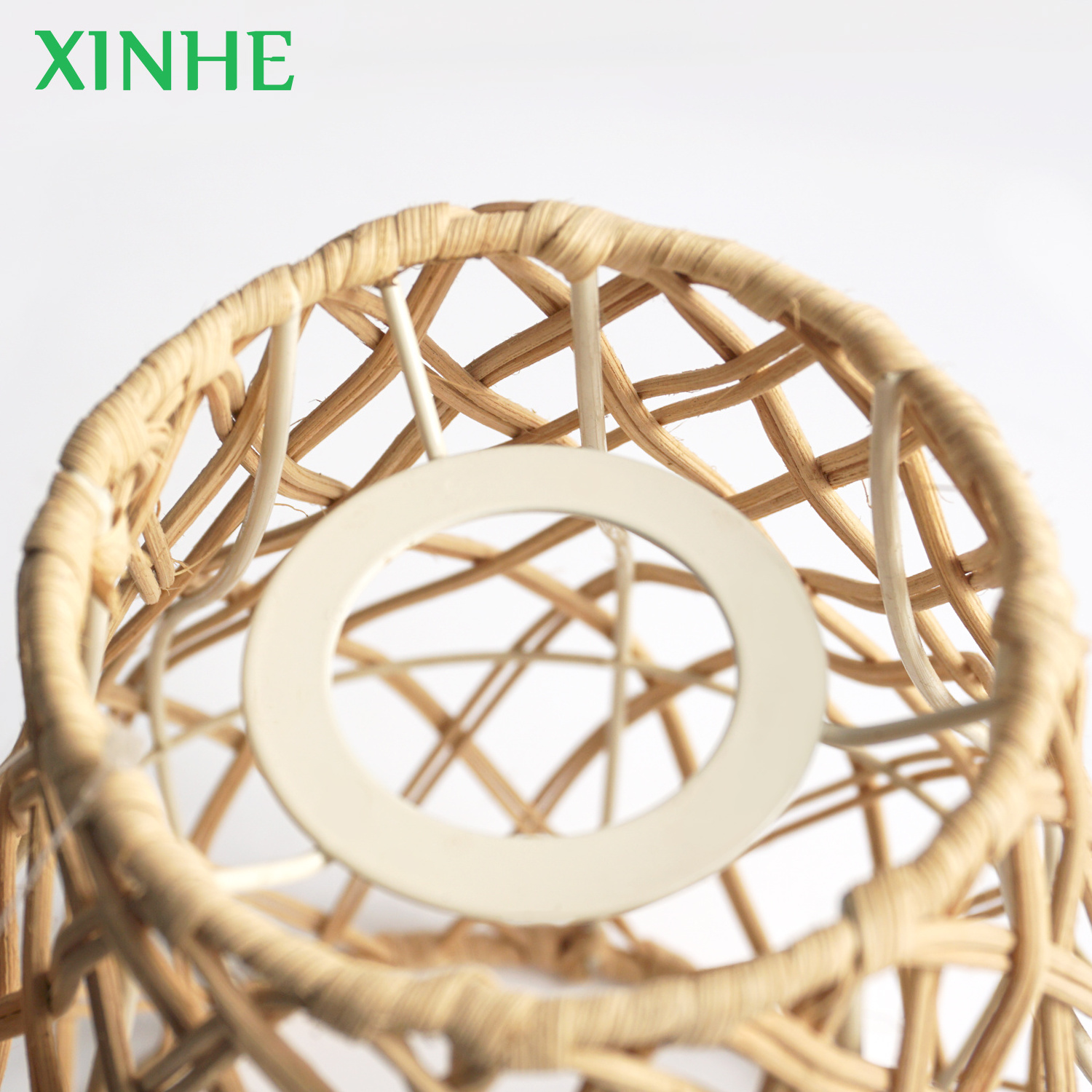 XH Hot Sell Rattan Wicker E27 Ceiling Lampshade hanging lighting lamp cover pendent light