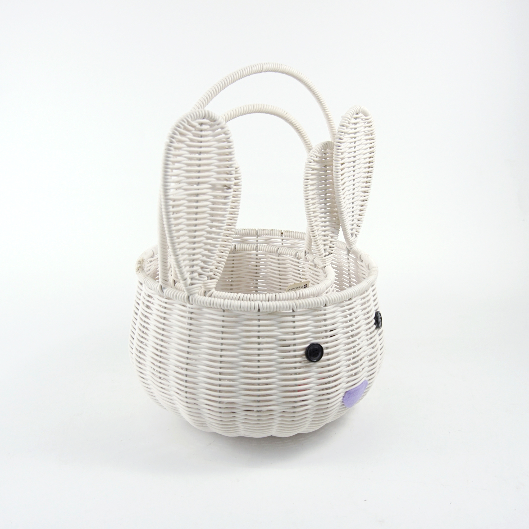 XH Woven Wicker Bunny Baskets Cute Toy for Kids Gift Candy egg Storage Basket wholesale easter baskets