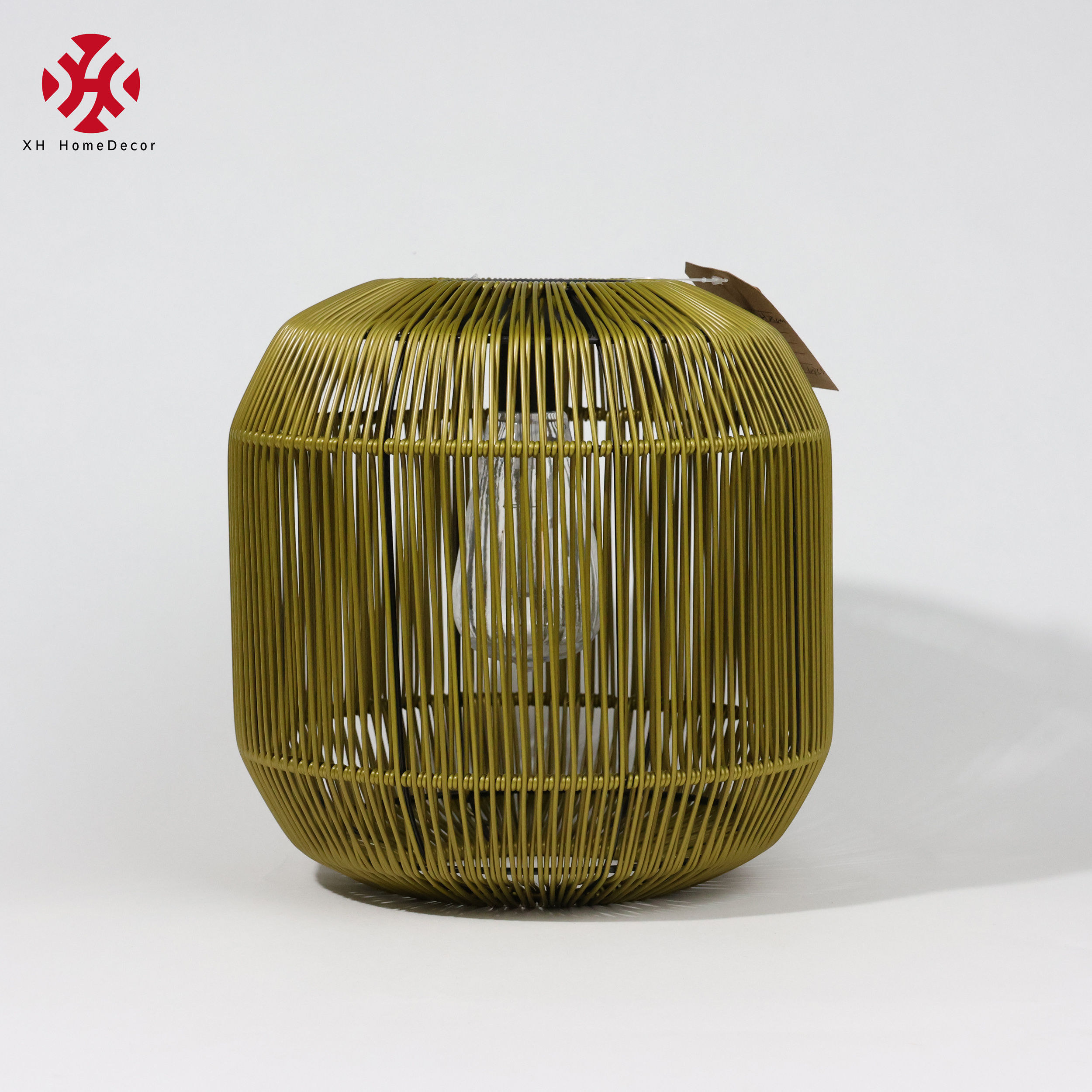 XH rattan bamboo jute wicker paper rope portable handle light cover outdoor waterproof garden lamp lighting lantern lampshade