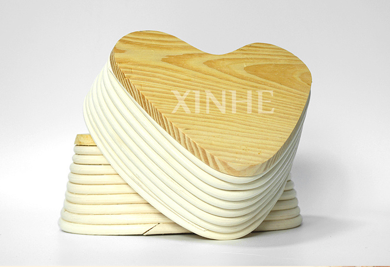 XH Heart Shape Artisan Bread Bowl Food Grade Handmade Proofing Basket Indonesia rattan basket