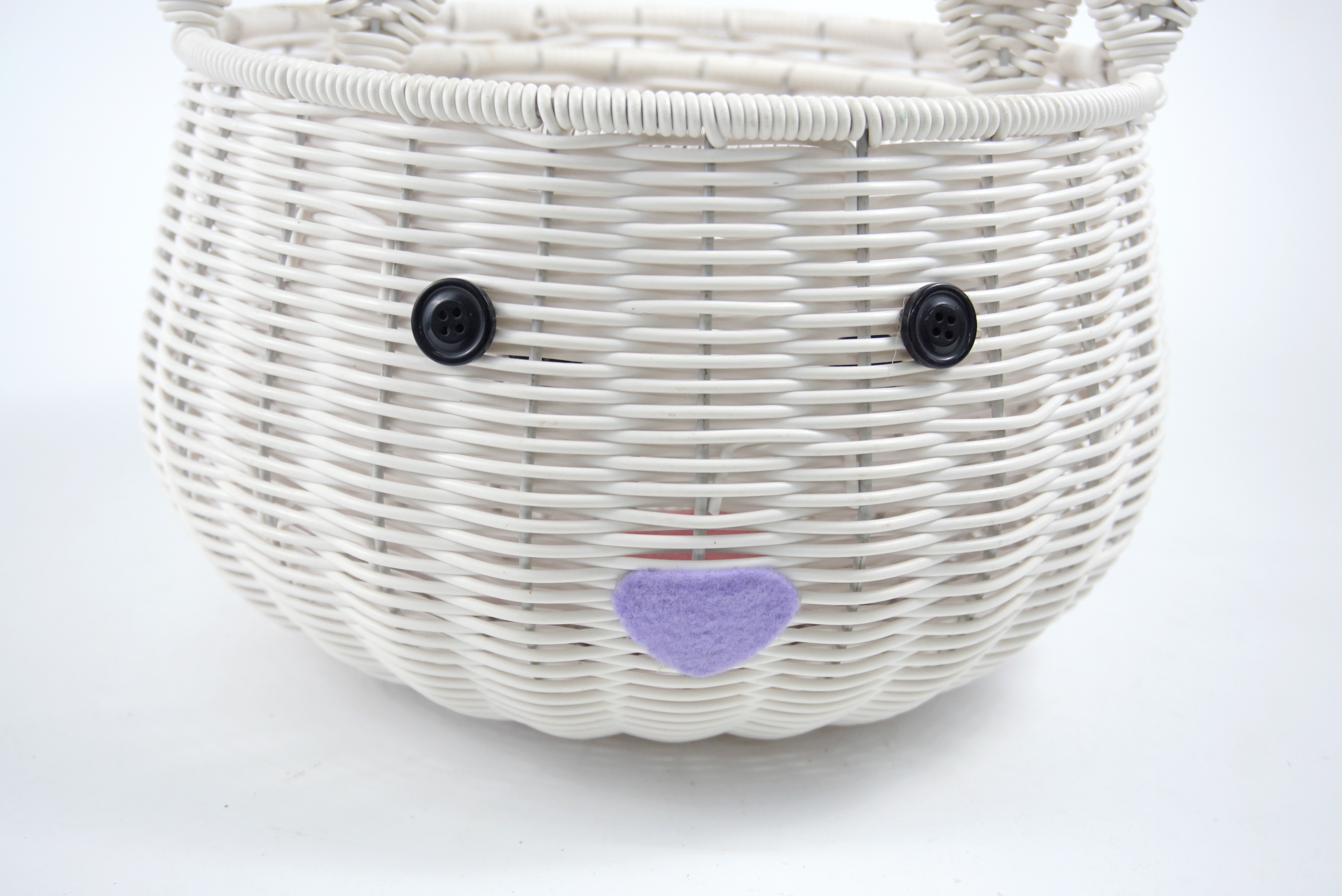 XH Woven Wicker Bunny Baskets Cute Toy for Kids Gift Candy egg Storage Basket wholesale easter baskets