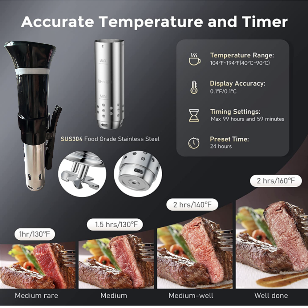 wifi sous vide machine Stainless Power Item Timer sous vide