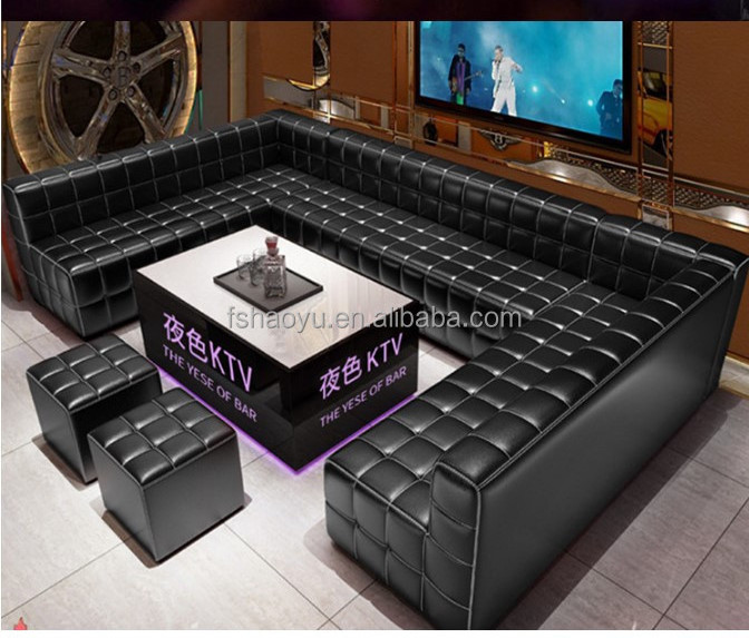 booth sofa good quality  leather modern  strip night club bar furniture lounge nail  bar furniture