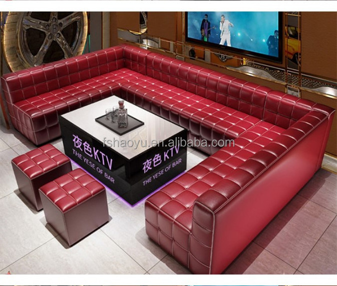 booth sofa good quality  leather modern  strip night club bar furniture lounge nail  bar furniture