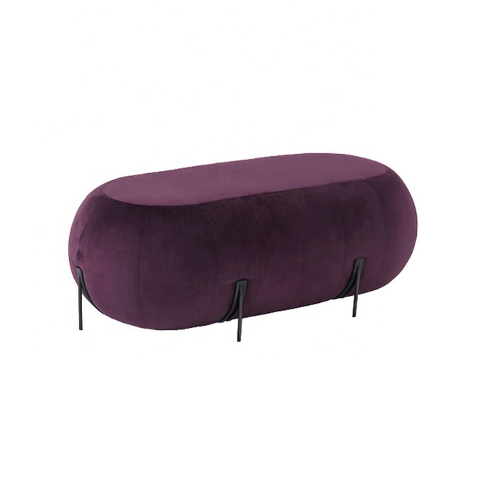 Dressing Room Modern Ottoman Velvet Ottoman Puff Ottoman