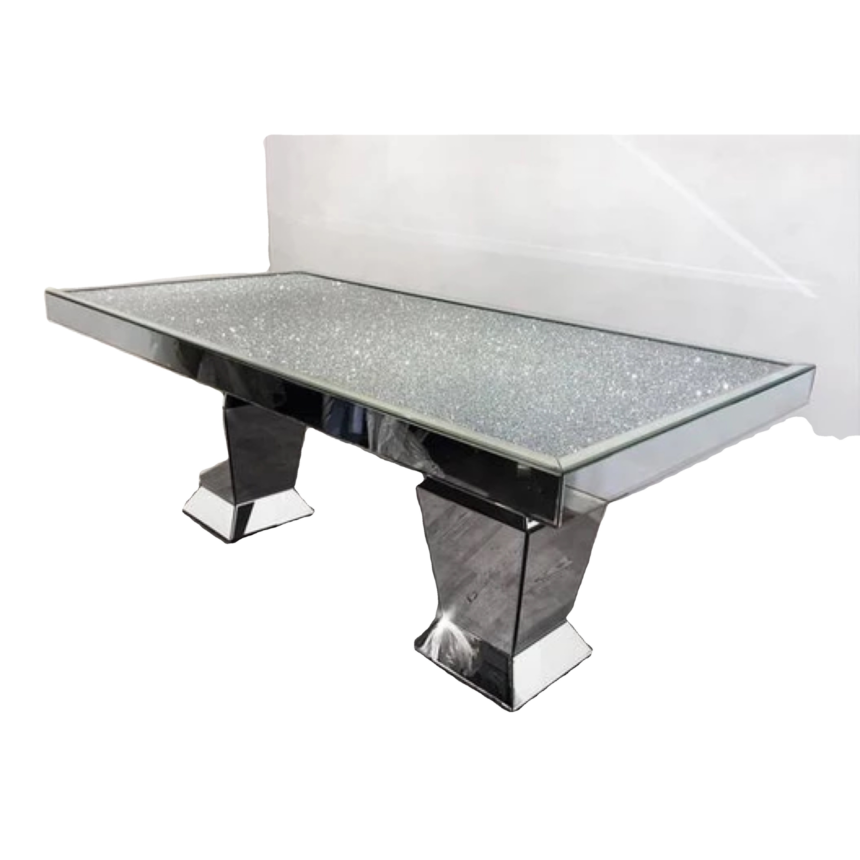 Sparkly Diamond Crush Large Mirrored Dining Table