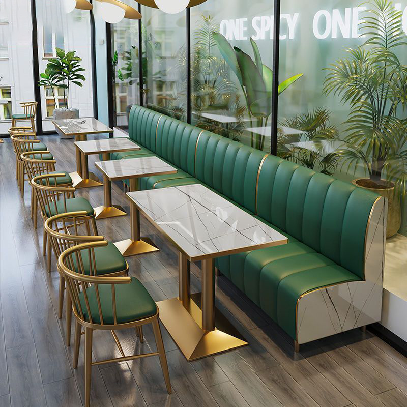 Dessert Milk Tea Shop Table and Chair Combination  Coffee Shop Sofa Card Seat Burger Shop Snack Barbecue