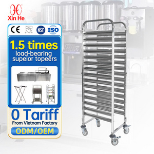 Movable Metals Stainless 201  Gastronorm Pans Bakery Gn Pan Truck Loading Cooling Trolley