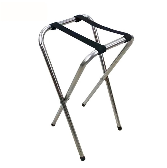 Stable Foldable stainless steel 201 Fully Assembled Hotel Style Luggage Rack For Hotels