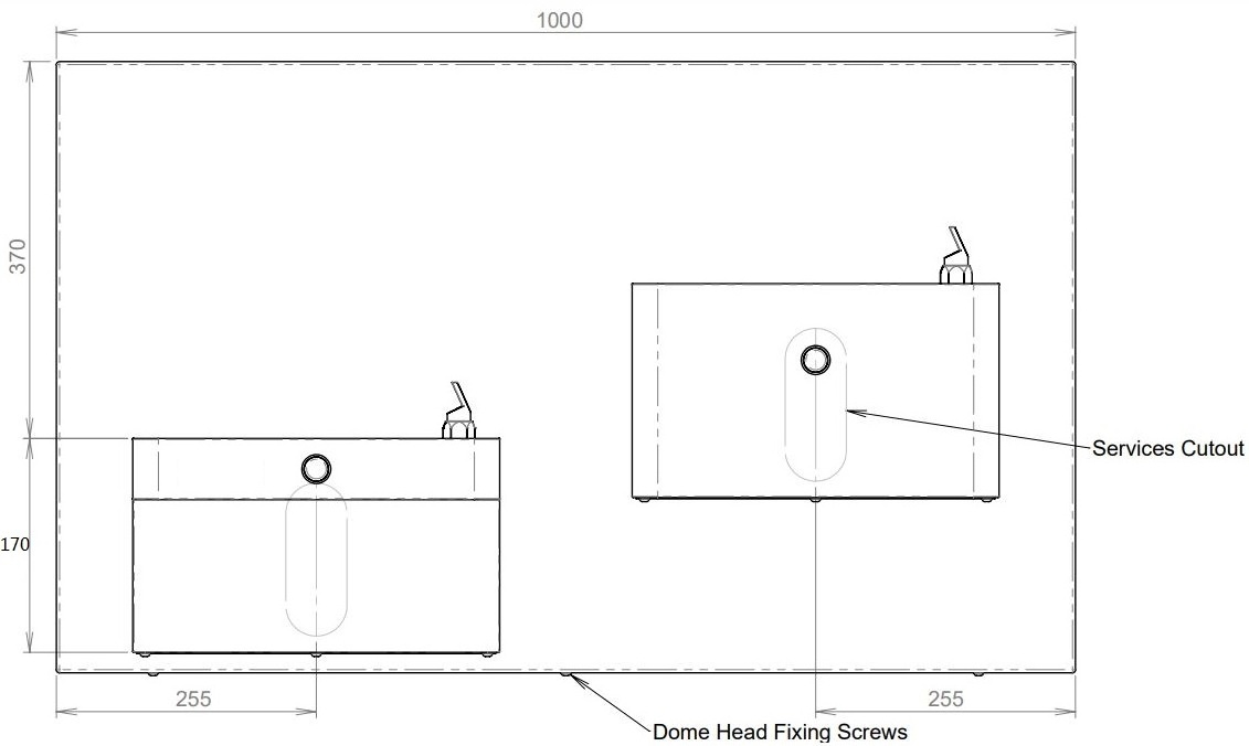 Wall Mount Double Drinking Faucet Stainless Steel Park Outdoor Water Drinking Fountain for Train Airport