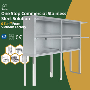 Commercial Canteen Kitchen Cleaning Cabinets Push And Pull Sideboard  Stainless Steel Cupboard For Tableware