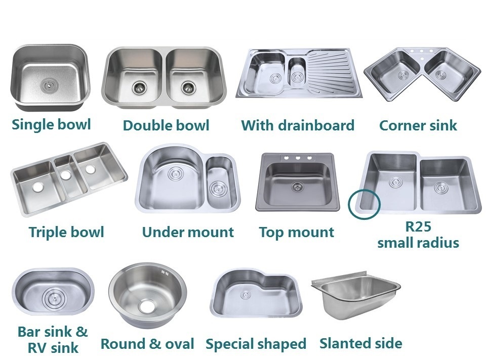 cUPC SS 304 Stainless Steel Motor Home Bar Basin Rectangular Undermount Single Bowl RV Sink Mini Small Kitchen Sinks