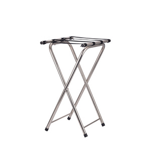 Weight Capacity 105Kg Stainless 201 Hotel Room Box Luggage Rack For Guest Room