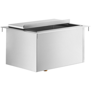 Rust Resistant Restaurant Commercial Bar Insulated Bar Long 304 Stainless Steel Ice Bin With Lid