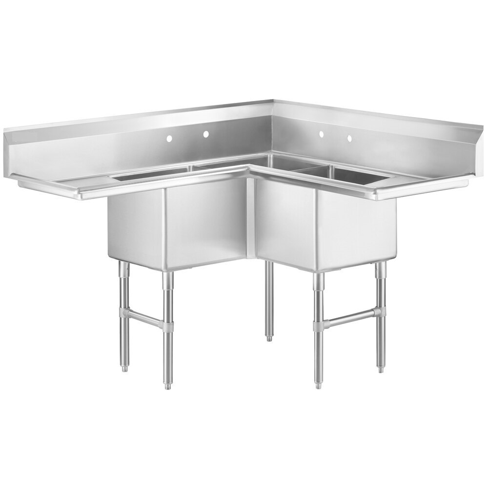 Customized Double Drainboard Industrial Utility Commercial 3 Compartment Stainless Steel Triple Bowl Kitchen Sink