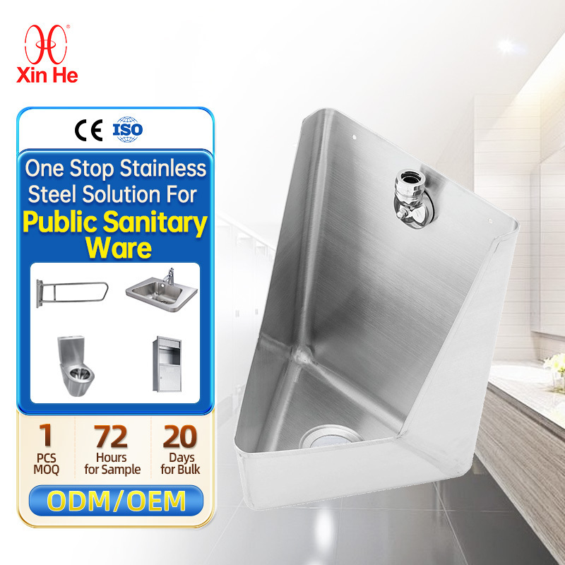 Hot Sale Wall Hung WC Urinal Triangle Men Flushing Urinal Stainless Steel Urinals for KTV Bar