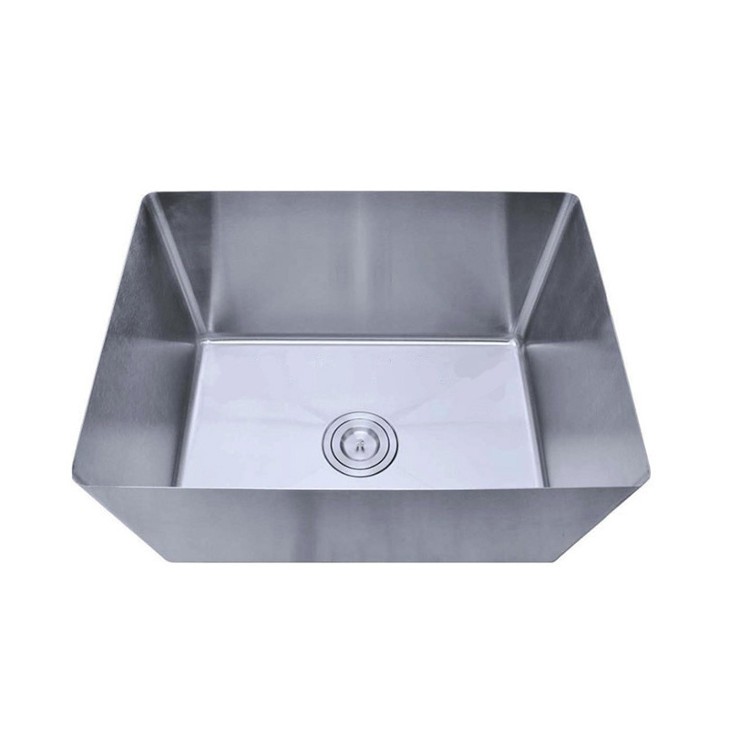 Customized 304 316 Industrial Weld Sink Retangular Inside Table Handmade Fabricated Commercial Kitchen Stainless Steel Sink Bowl