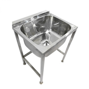 Heavy Duty Industrial Commercial Kitchen 304 Stainless Steel Mop Cleaners Basin Utility Sink