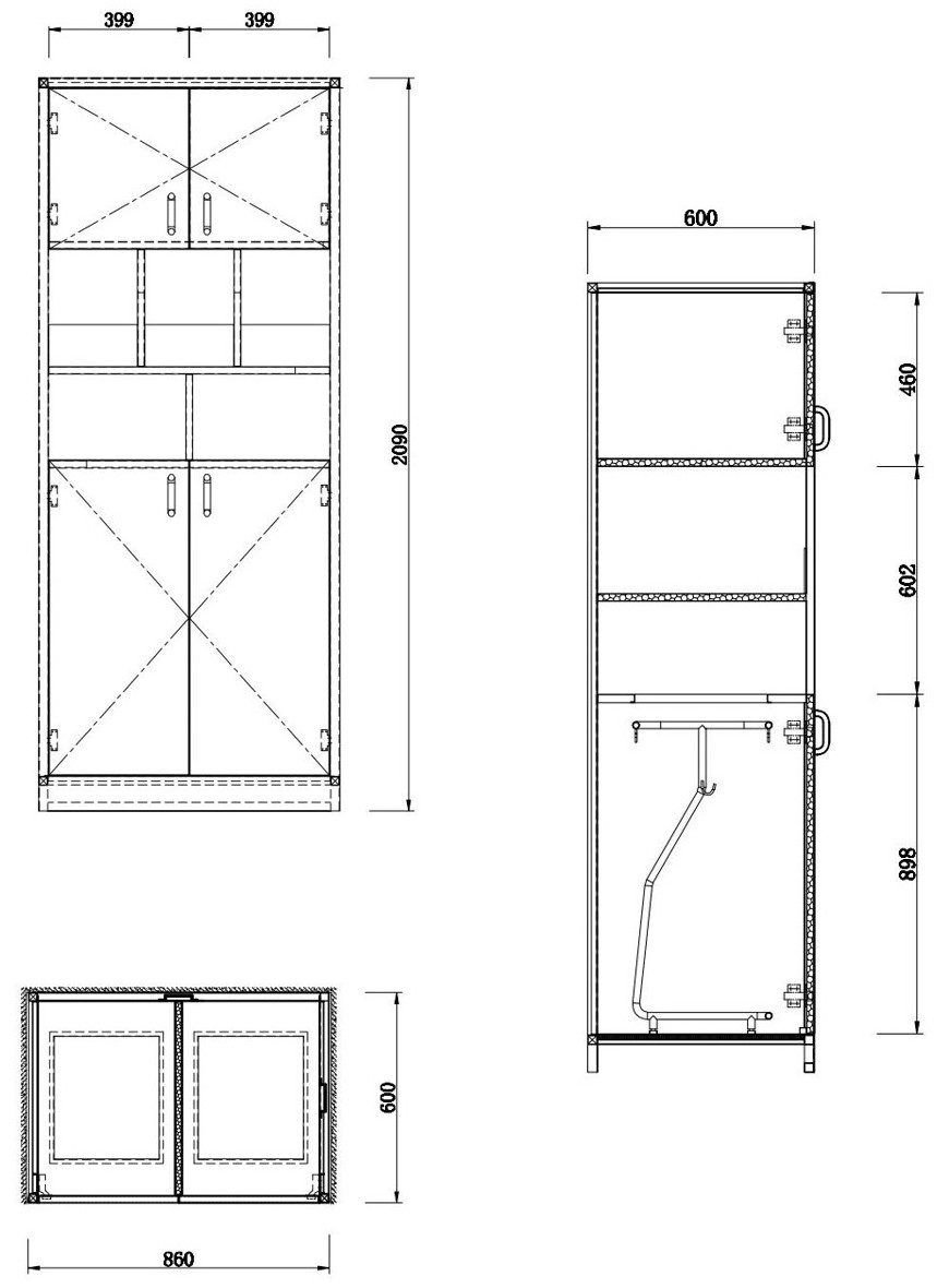 Customized Cupboard Hospital Furniture 304 316 Stainless Steel Medical Cabinets