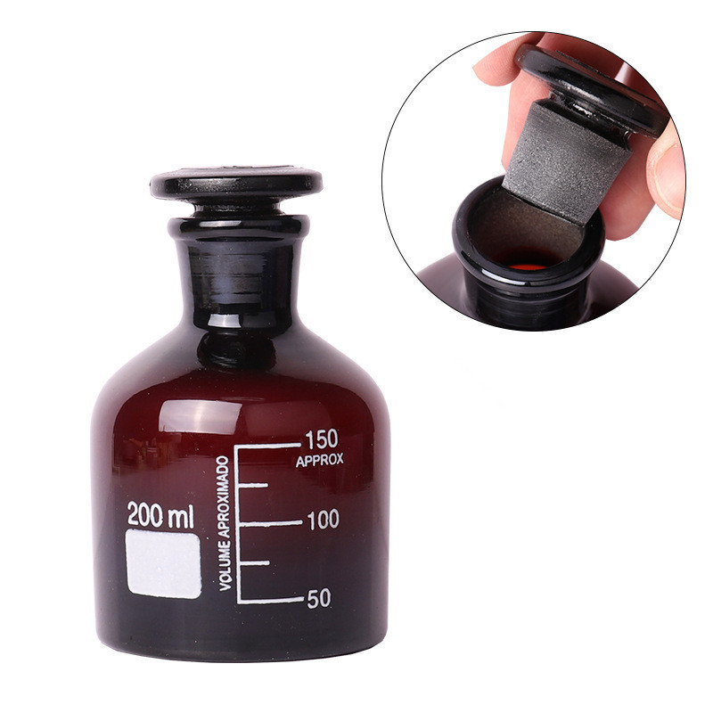 Dissolved Oxygen Bottle Sewage Container Graduated Water Collect Sample Bottle With Frosted Cork Single Cover 200ml 1000ml