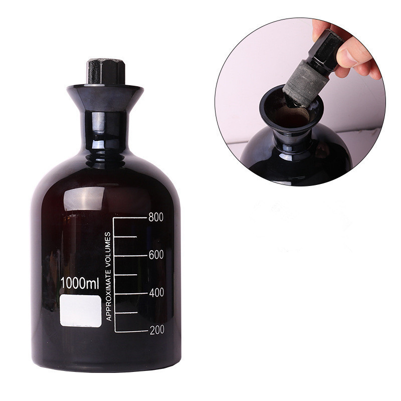 Dissolved Oxygen Bottle Sewage Container Graduated Water Collect Sample Bottle With Frosted Cork Single Cover 200ml 1000ml