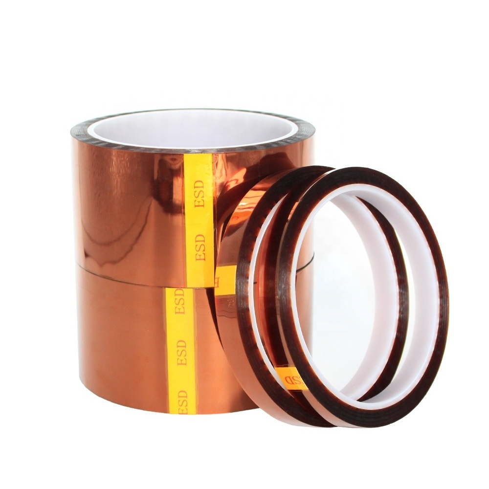 Polyimide Pi Film with Silicone Glue Low Static Anti Static ESD Kaptons Polyimide Self Adhesive Tape