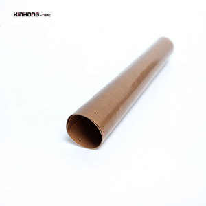 Deep Brown Color Heat Resistant Non-sticky PTFE Coated Fiberglass Fabric Cloth Sheet for Heat Press Cover