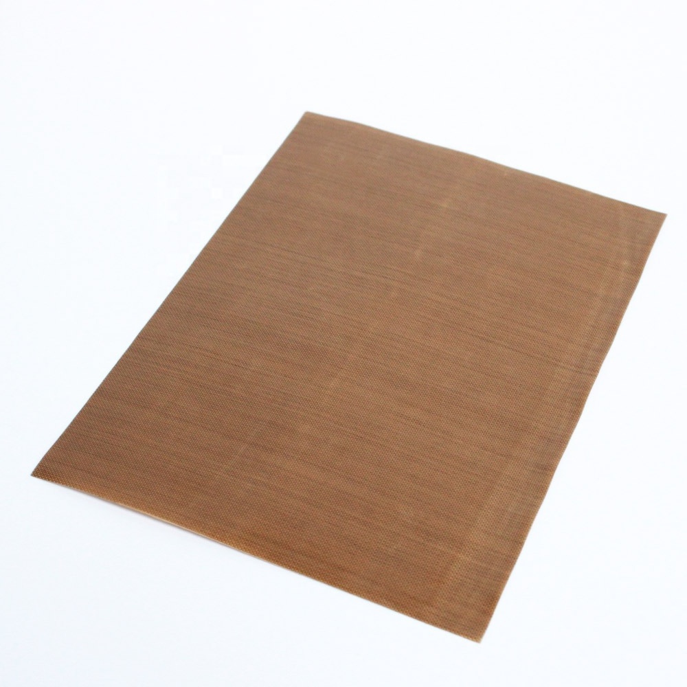 Deep Brown Color Heat Resistant Non-sticky PTFE Coated Fiberglass Fabric Cloth Sheet for Heat Press Cover