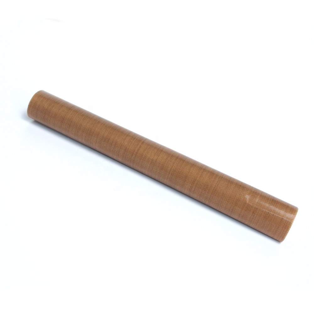 Deep Brown Color Heat Resistant Non-sticky PTFE Coated Fiberglass Fabric Cloth Sheet for Heat Press Cover