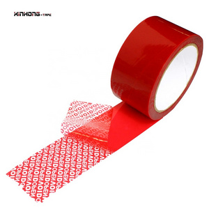 Red Color Recyclable VOID OPEN Envelope Box Carton Sealing Packing Shipping Security Tamper Evident Self Adhesive Tape