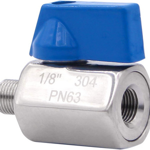 Stainless Steel Mini Ball Valve 1/8" NPT Thread Female&Male