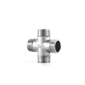 Cross 3/4" Male NPT Cast Pipe Fitting, 4 Way Coupling, Stainless Steel Tube fittings