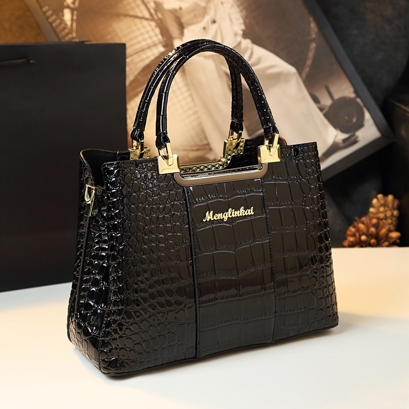 Women's PU Leather Crocodile   Ladies Luxury Single Shoulder Crossbody Handbag  leather handbags for women women's tote bag