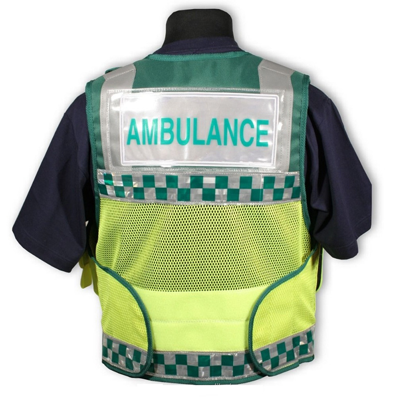 Versatile pocket vest paramedic ambulance response vest with reflective tapes