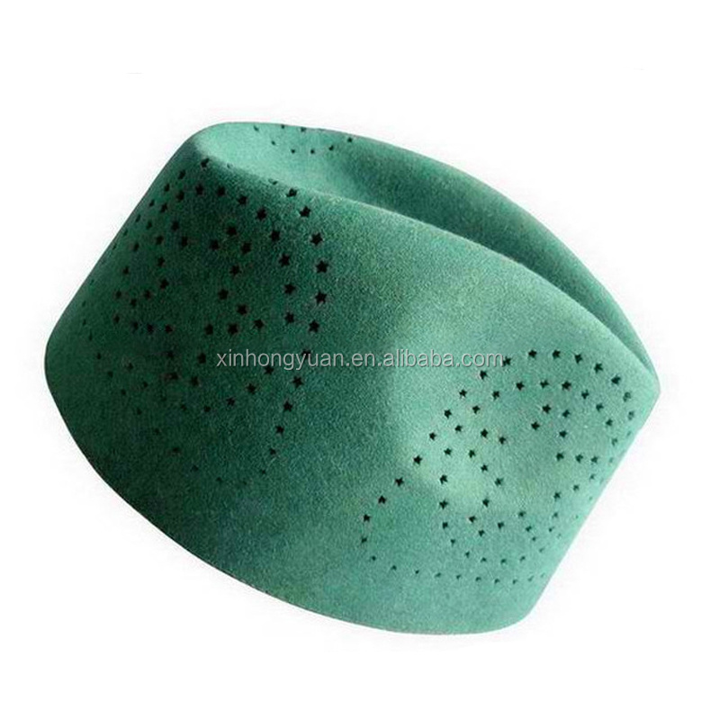 wholesale Africa pure wool felt arab Muslim kippah hat prayer customized hat