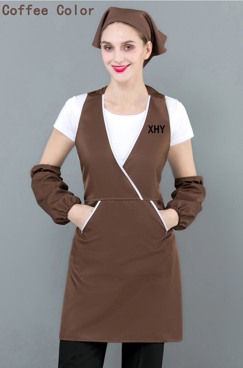 Adjustable apron Pocket Cooking Work Kitchen and waiter apron Wear and stain resistant fashion apron