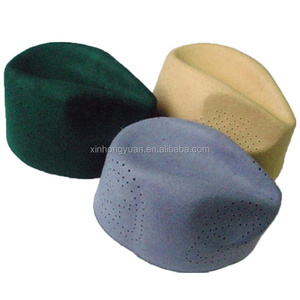 wholesale Africa pure wool felt arab Muslim kippah hat prayer customized hat