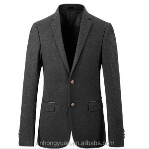 classic two buttons slim fitted wool men suits blazer wear Men's formal Uniform