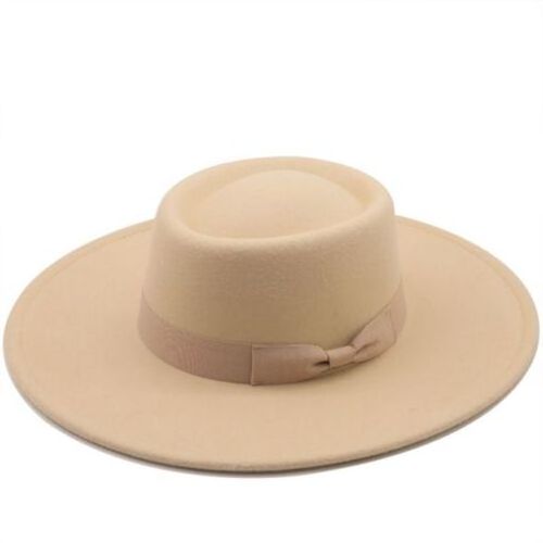 Women Church vintage Elegant Derby Hat Ladies hat Fedora Wide Brim Women Bowler Hat