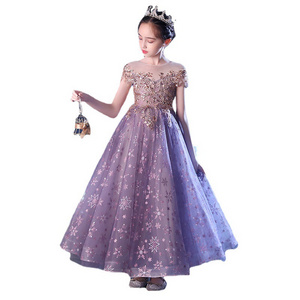 Green Horizon 2023 Wholesale Girls Boutique Clothing Children Birthday Wedding Party Wear Evening Elegant Kids Girl Dress