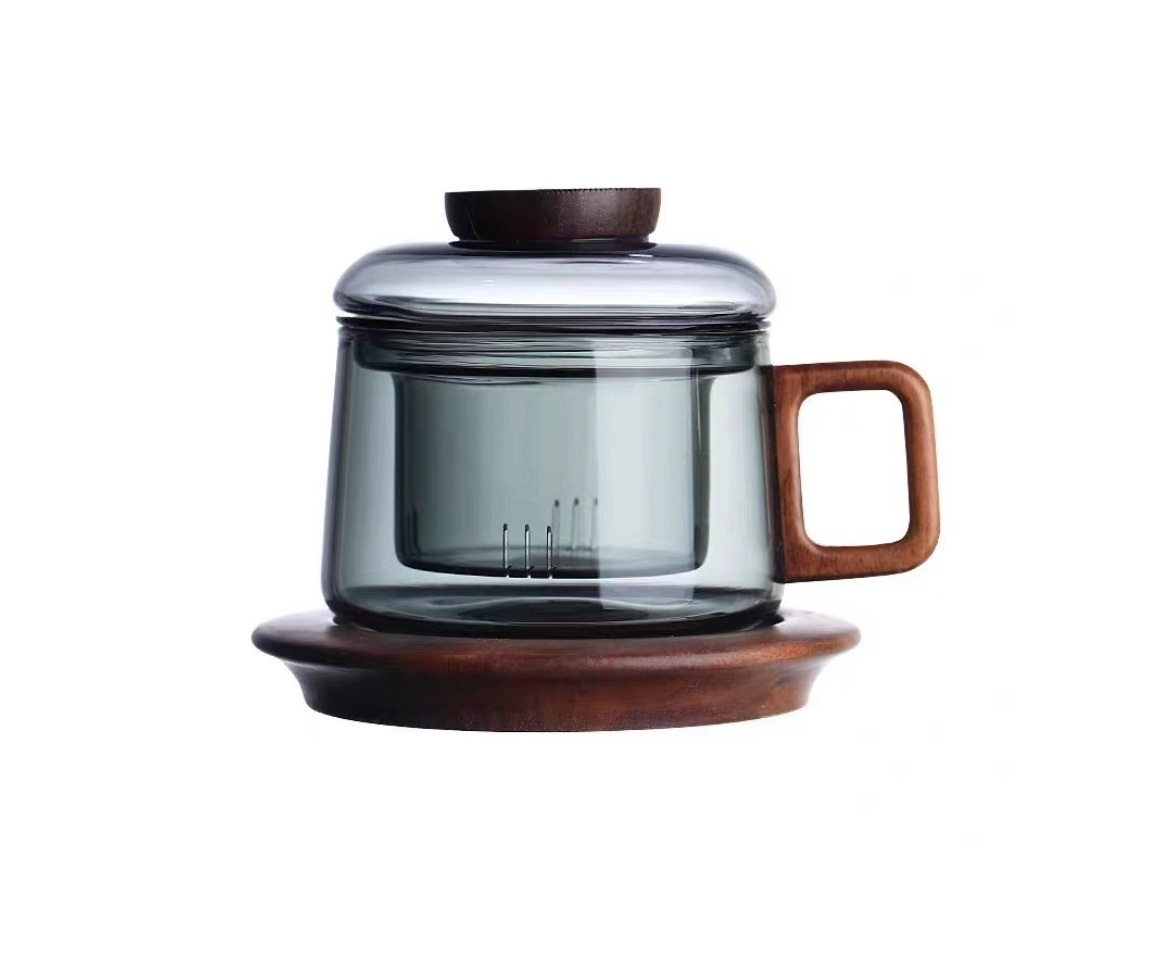 personal tea cup tea separation cup set  Heat-resistant Glass Gongfu Press Art Tea Cup Teapot With Filter