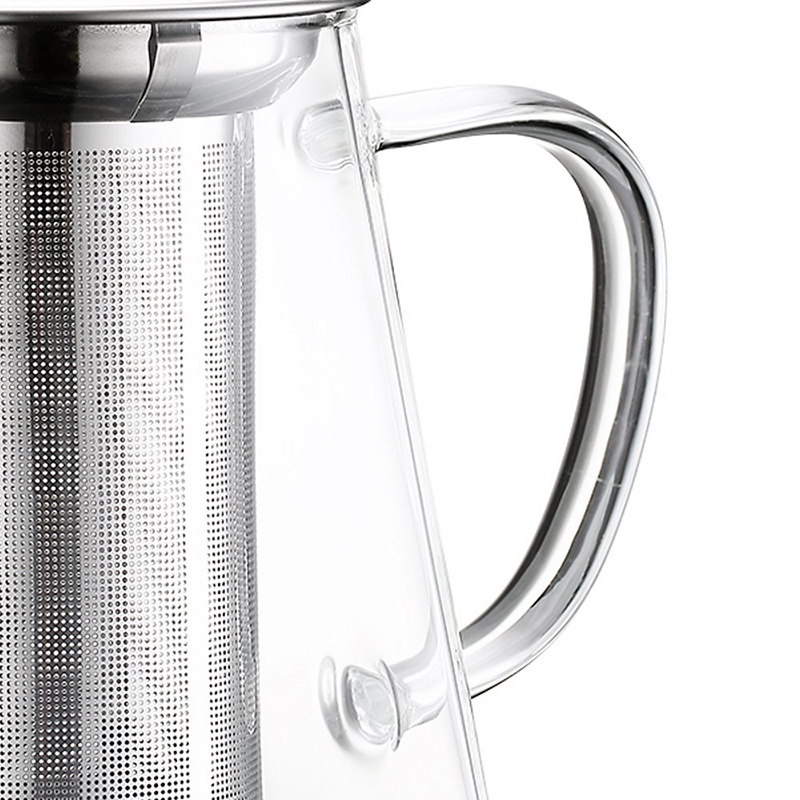 Teapot Infuser Premium Glass Heat Resistant Borosilicate Glass teapot with Stainless Steel