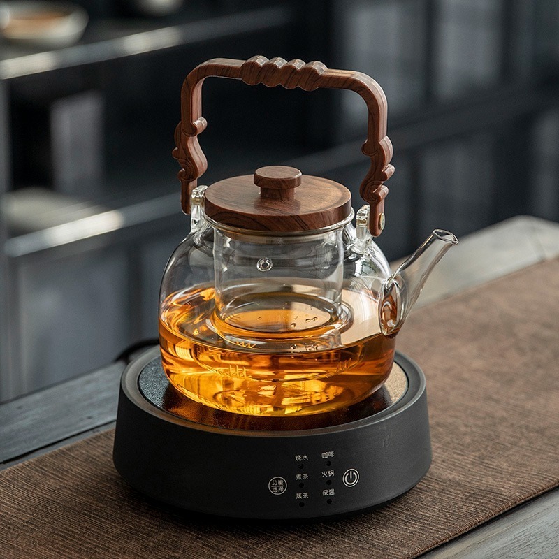 High borosilicate Glass Teapot  Glass Tea Maker Glass TeaPot Set with  electric ceramic stove