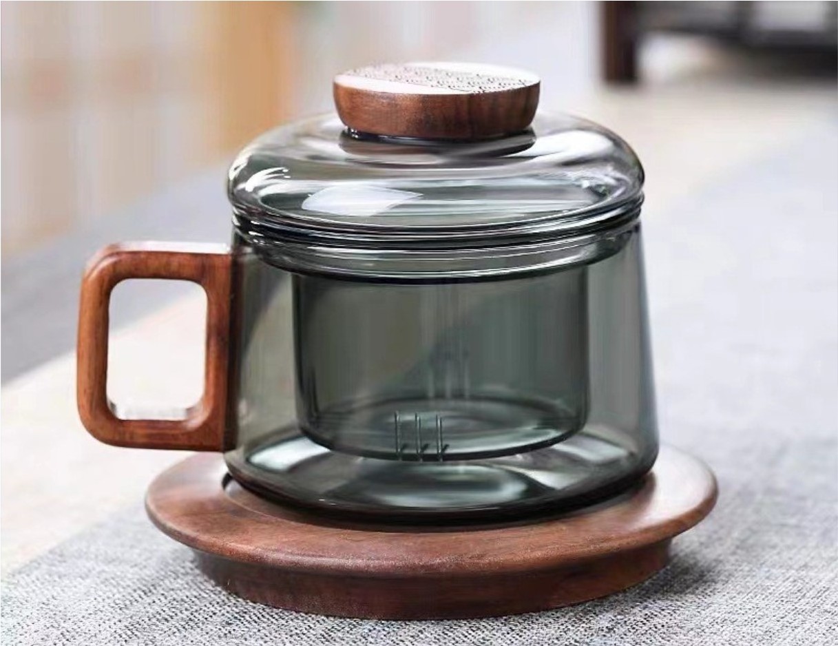 personal tea cup tea separation cup set  Heat-resistant Glass Gongfu Press Art Tea Cup Teapot With Filter