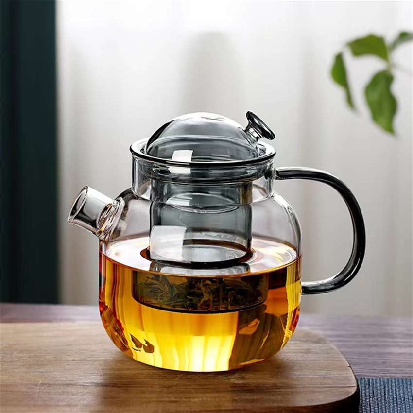 Household glass teapot  high temperature resistant kettle  electric ceramic stove  tea set