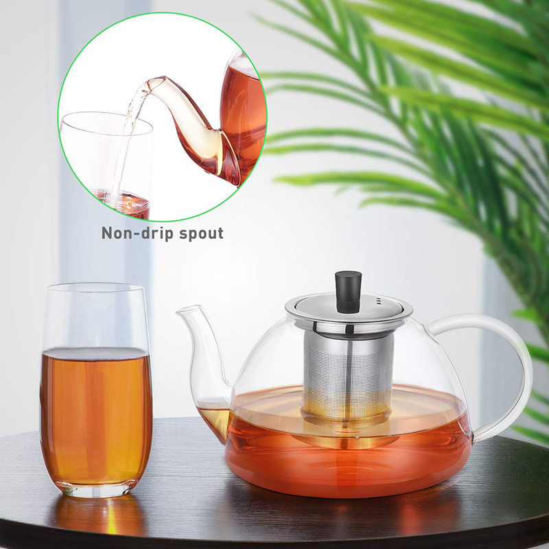 High quality cheap price blooming tea loose leaf tea pot with infuser